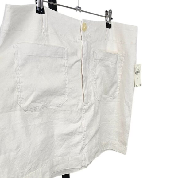 Anthropologie Maeve The Colette Skirt Mini Edition Linen Blend White Size XL NWT - Picture 5 of 8